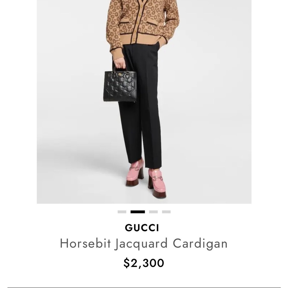 Gucci Beige and Brown Patterned Cardigan - Picture 7 of 7